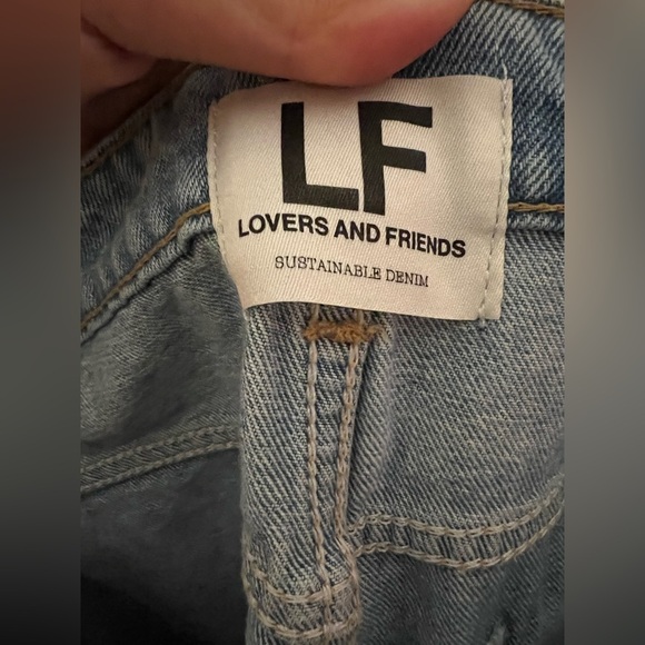 Lovers + Friends Ryan High Rise Distressed Straight Jean Sumner Light Wash Sz 29 - Picture 7 of 8